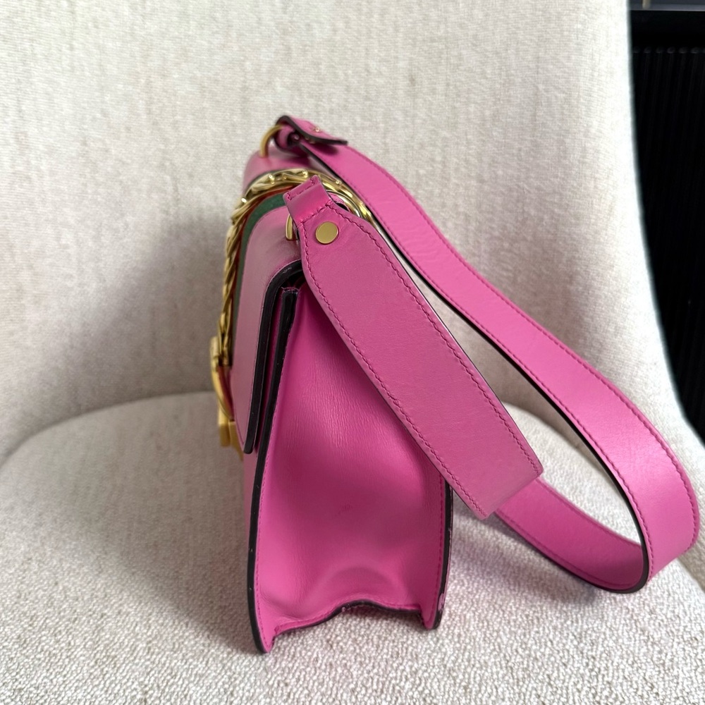 Authentic Gucci Sylvie Leather Shoulder Bag pink leather - Picture 11 of 16